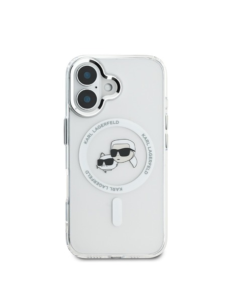 Karl Lagerfeld Karl Lagerfeld IML K&CH Heads Fém Keret MagSafe Hátlap iPhone 16 Plus Átlátszó