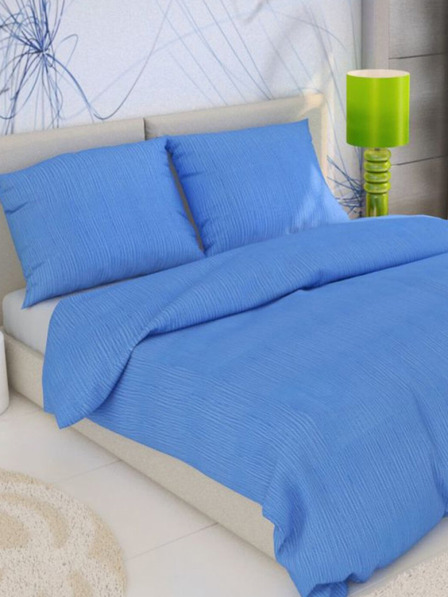 Kvalitex Klasszikus krepp ágynemű 140x200, 70x90cm kék Kvalitex