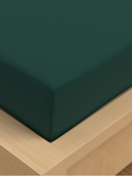 Kvalitex Szatén lepedő Luxury Collection 220x200cm sötétzöld Kvalitex