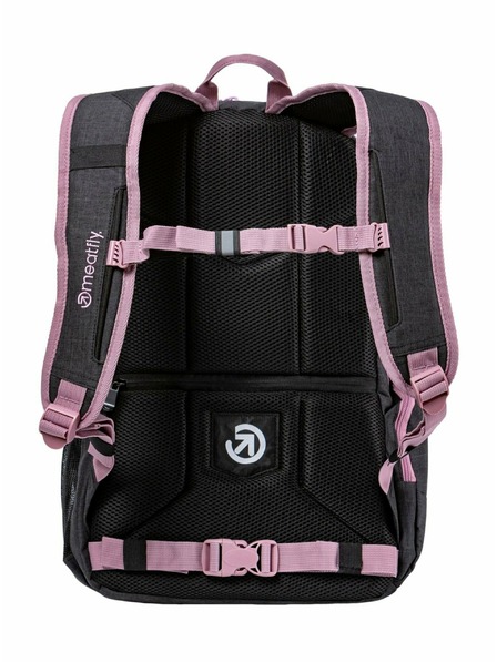 Meatfly Meatfly Basejumper hátizsák Pink / Charcoal Heather 22 L