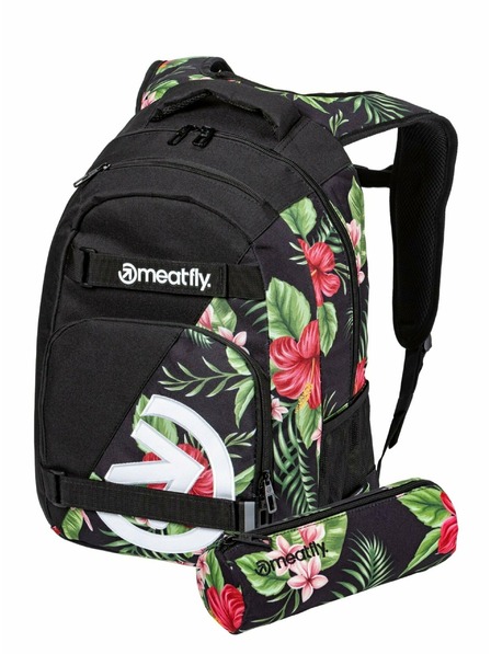 Meatfly Meatfly Exile hátizsák Tropical Black 24 L | Fekete | Térfogat 24 L