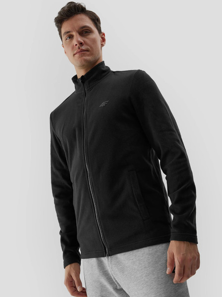 4F Férfi normál fleece kapucnis pulóver állógallérral 4F
