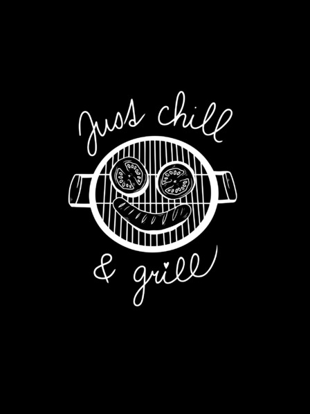 ZOOT.Original Fekete férfi póló ZOOT.Original Just chill & grill
