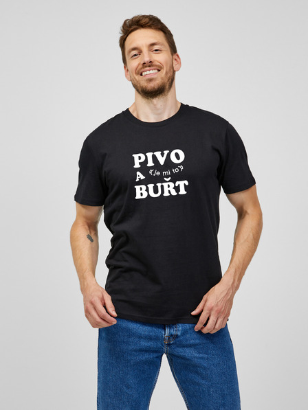 ZOOT.Original Fekete férfi póló ZOOT.Original PIVO és (én vagyok az) BUŘT