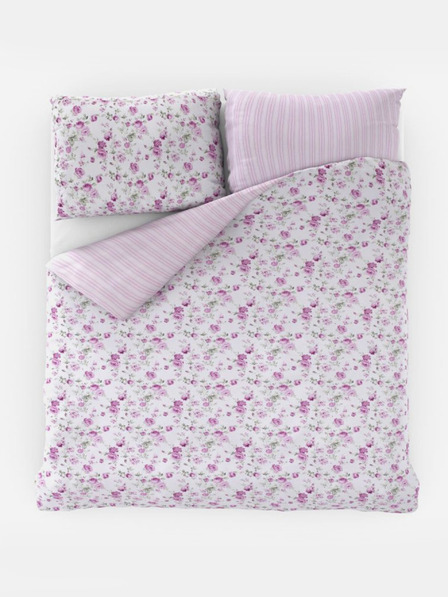Kvalitex Francia pamut ágynemű PROVENCE COLLECTION 200x200, 70x90cm VIENTO pink