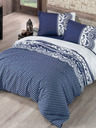 Kvalitex Francia pamut ágynemű Standard Canzone kék 240x200, 70x90cm Kvalitex
