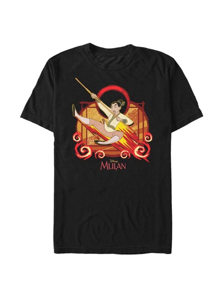 ZOOT.Fan Fekete Férfi Disney Dühöngő tűz Mulan póló