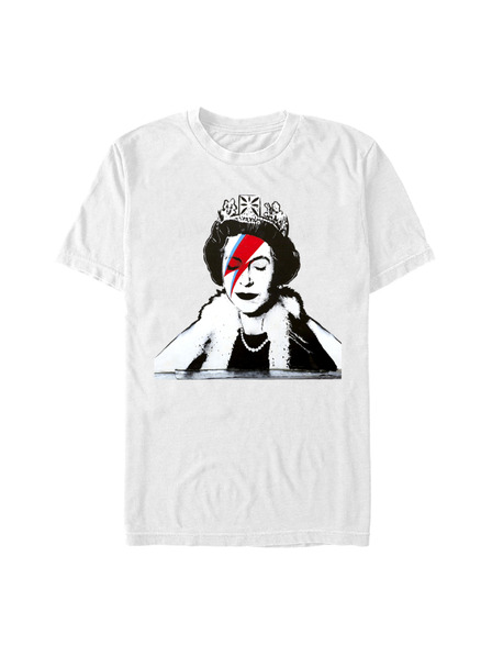 ZOOT.Fan Fehér Banksy (Brandalised) Bansky Queen Ziggy póló (Brandalised) Bansky Queen Ziggy póló