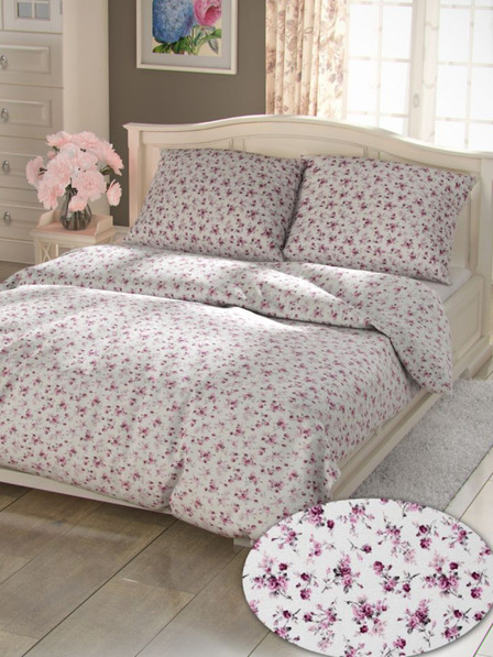 Kvalitex Francia pamut ágynemű Provence Collection 220x200, 70x90cm Violeta lila Qualitex Qualitex