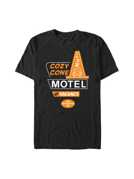 ZOOT.Fan Fekete Férfi Pixar Cozy Cone Motel póló