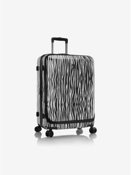 Heys Fehér-fekete Heys EZ Fashion M Zebra utazó bőrönd