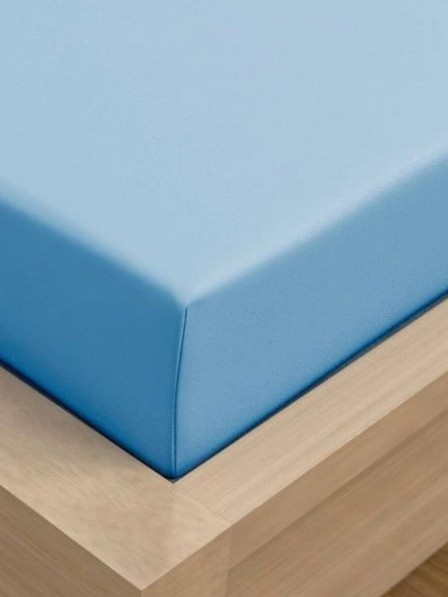 Kvalitex Jersey lepedő lycrával 140x200cm világoskék