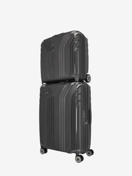 Travelite Fekete Travelite Elvaa 2w Business kerekes bőrönd