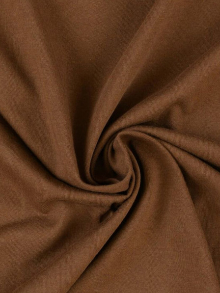 Kvalitex Jersey egyszemélyes lepedő 100x200cm sötétbarna