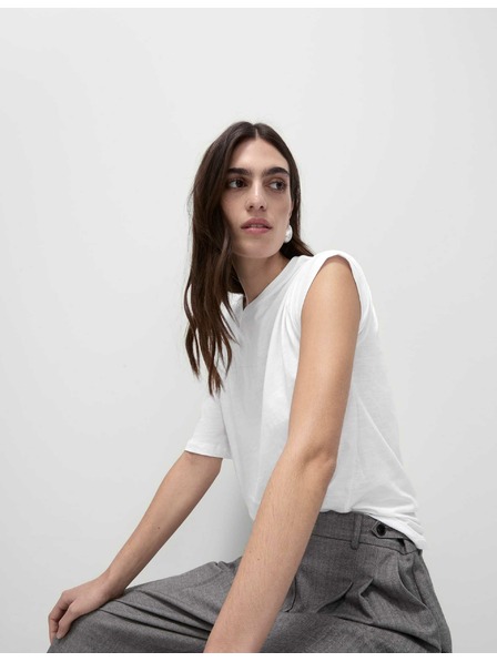 Marks & Spencer Marks & Spencer laza pamut és modál póló, fehér
