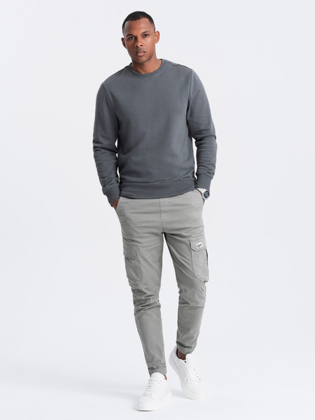 Ombre Clothing Férfi pamut BASIC pulóver Ombre Clothing