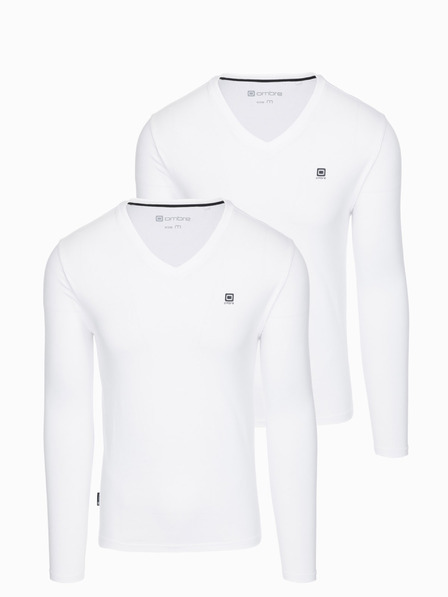 Ombre Clothing Férfi hosszú ujjú szett V-NECK - mix 2-pack V2 Z87 Ombre ruházat Z87 Ombre ruházat