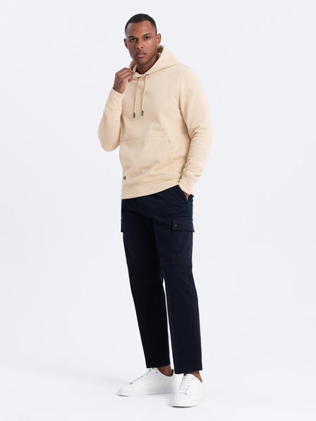 Ombre Clothing Férfi pamut kapucnis pulóver BASIC Ombre Clothing