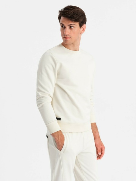 Ombre Clothing Férfi pamut tréningruha BASIC krém Ombre Ruházat