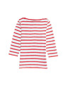 Marks & Spencer Csíkos csíkos top tiszta pamutból, csónaknyakkal Marks & Spencer piros