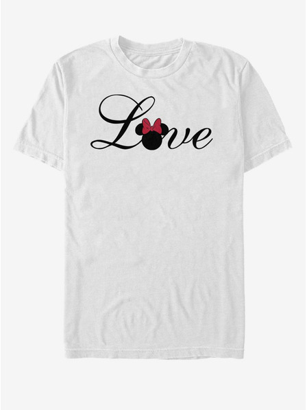 ZOOT.Fan Fehér férfi Disney Classics MINNIE LOVE SCRIPT póló MINNIE LOVE SCRIPT póló