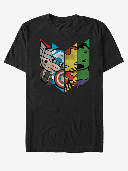 ZOOT.Fan Fekete uniszex póló Marvel Chevron Avenge