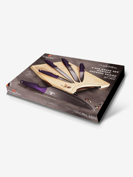 Berlingerhaus Tapadásmentes késkészlet + vágódeszka BERLINGERHAUS Purple Eclipse Collection (6 db)