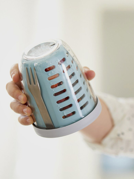 Mepal Mepal Ellipse 600 ml fekete snack doboz szűrővel