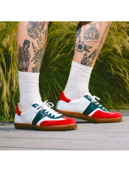 BOTAS *** Botas Iconic Mexikó 68 női bőr tornacipő / edzőcipő piros-zöld-fehér