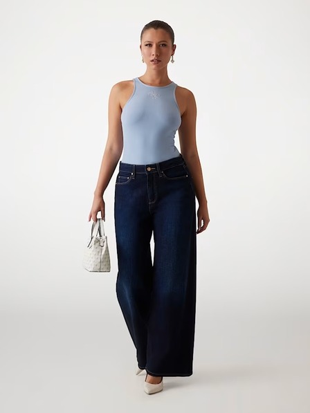 Guess Jeans Világoskék Guess farmernadrág női top 4G logóval