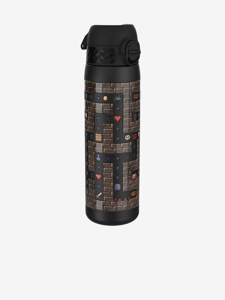 ION8 Fekete mintás rozsdamentes Ion8 Leak Proof Gamer palack (600 ml)