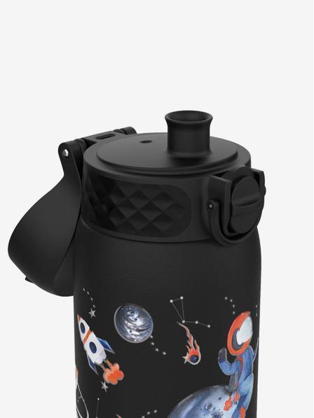ION8 Fekete mintás rozsdamentes Ion8 Leak Proof Space palack (400 ml)