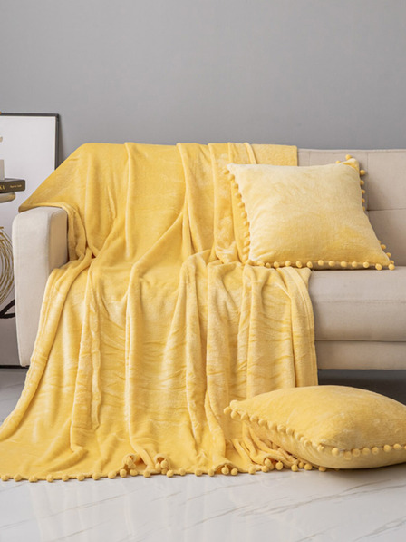 Edoti Pompie Blanket - Mustard EDOTI