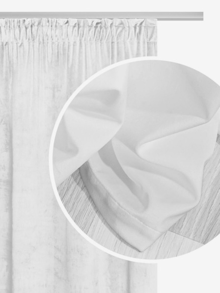 Edoti Soft Velvet Curtain - White EDOTI