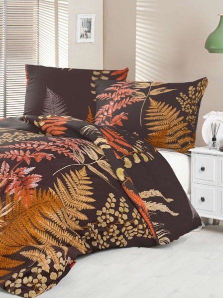 Kvalitex Luxury Collection szatén francia ágyneműhuzat 1+2, 220x200, 70x90cm Páfrány barna Kvalitex