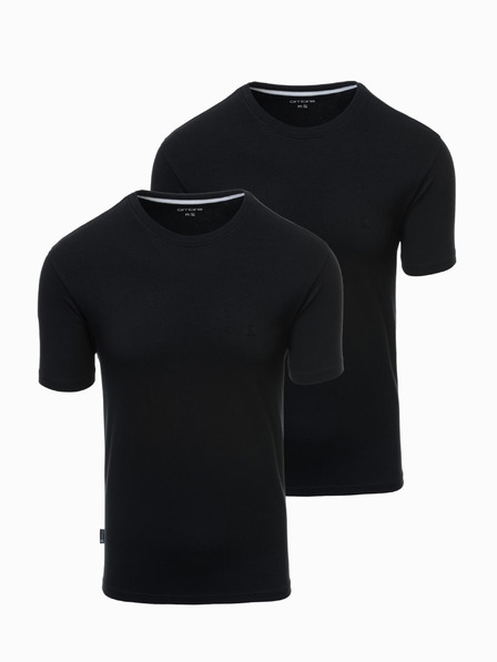 Ombre Clothing Ombre Clothing férfi pamut póló szett, 2 darab, kerek nyakkivágással, BASIC