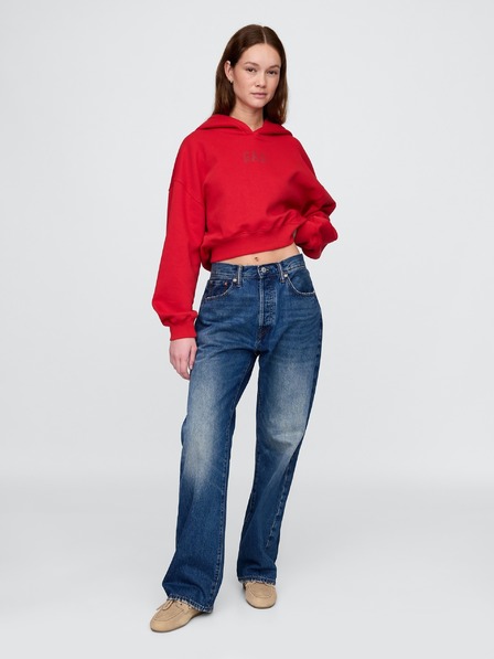 GAP Logós cropped kapucnis pulóver Americana GAP