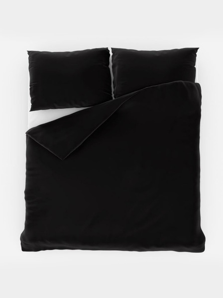 Kvalitex LUXURY COLLECTION szatén francia hosszabbított ágynemű 1+2, 240x220, 70x90cm fekete