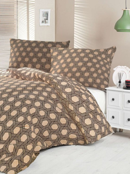 Kvalitex Szatén ágynemű Luxury Collection 140x200, 70x90cm Carero bézs Kvalitex
