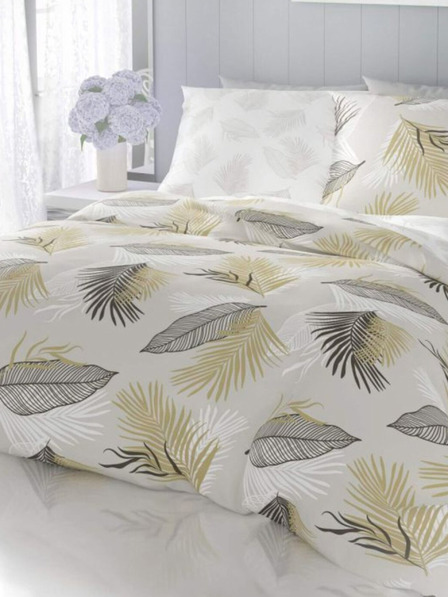 Kvalitex Francia kiterjesztett pamut ágynemű DELUX 240x220, 70x90cm SANEL szürke szürke