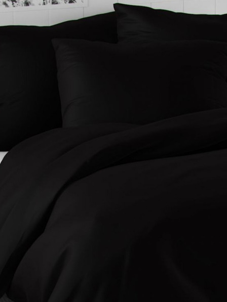 Kvalitex Szatén francia ágynemű LUXURY COLLECTION 1+2, 220x200, 70x90cm fekete
