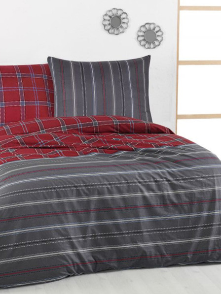 Kvalitex Francia pamut ágynemű DELUX 240x200, 70x90cm CAMPUS szürke