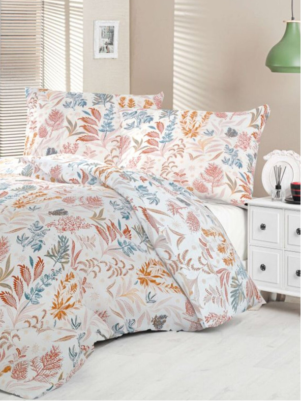 Kvalitex Luxury Collection szatén francia ágyneműhuzat 1+2, 240x200, 70x90cm Coral garden Kvalitex