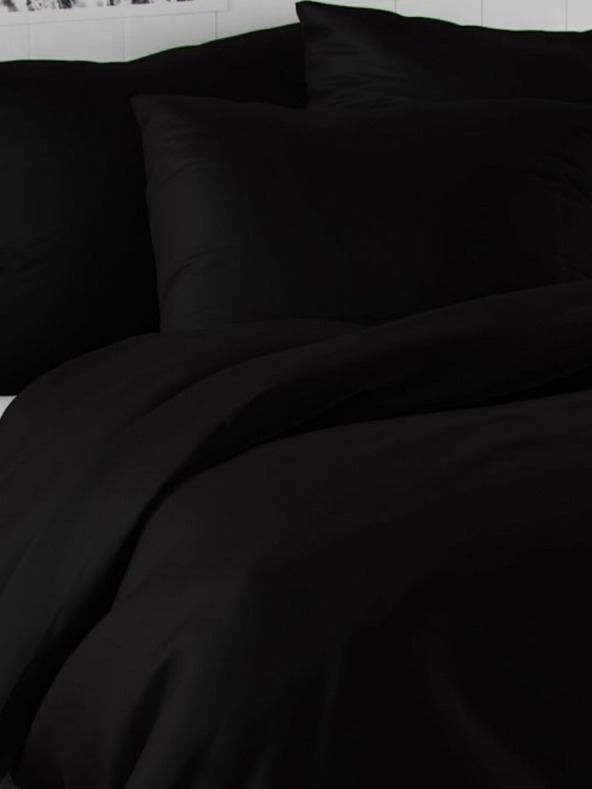 Kvalitex Luxury Collection szatén francia ágyneműhuzat 1+2, 200x200, 70x90cm fekete