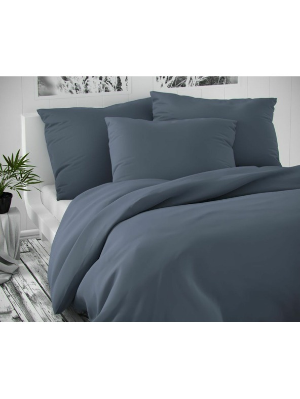Kvalitex Szatén ágynemű Luxury Collection 140x200, 70x90cm sötétszürke Kvalitex