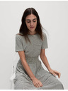 Marks & Spencer Csíkos ráncolt midi ruha 100% pamutból Marks & Spencer - tengerkék
