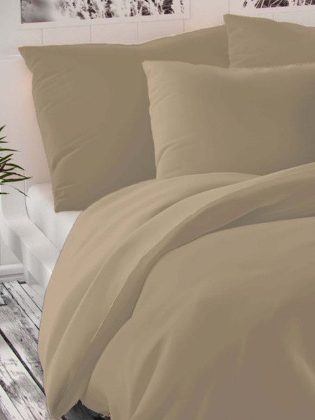 Kvalitex LUXURY COLLECTION 140x200, 70x90cm bézs szatén lepedő