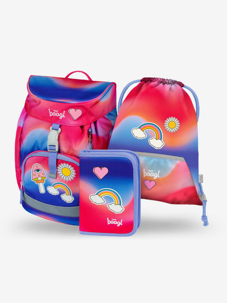 BAAGL  Piros 3 SET Airy Hippie Airy: hátizsák, tolltartó, táska Baagl