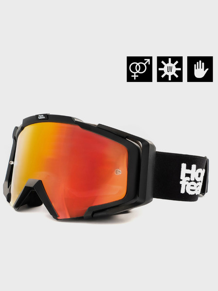 Horsefeathers MTB sportszemüveg Patriot - fekete/tükrös piros HORSEFEATHERS