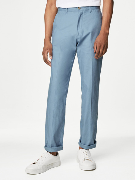 Marks & Spencer Kék férfi chino nadrág vászonnadrággal Marks & Spencer
